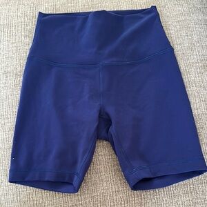 Lululemon Athletica Blue Bike Shorts High-Waisted Performance
